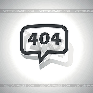 Curved error 404 message icon - vector clip art