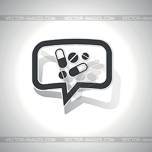 Curved medicine message icon - stock vector clipart