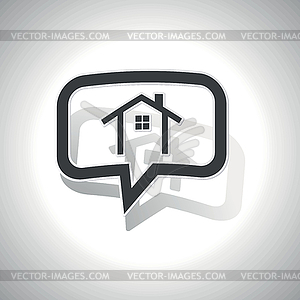 Curved cottage message icon - vector image