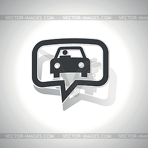 Curved car message icon - vector clipart