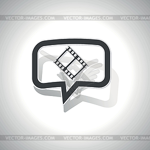 Curved movie message icon - vector clipart