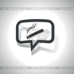 Curved smoking message icon - vector clip art