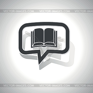 Curved book message icon - vector clipart