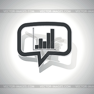 Curved graphic message icon - vector clip art