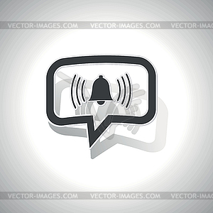 Curved alarm message icon - vector clipart