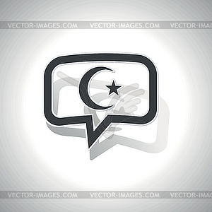 Curved Turkey symbol message icon - vector clipart