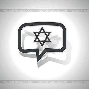 Curved Star David message icon - vector image