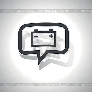 Curved accumulator message icon - vector image