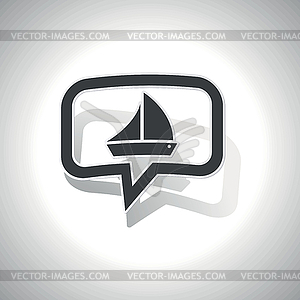 Curved sailing message icon - vector clipart