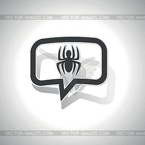 Curved spider message icon - vector image