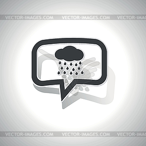 Curved rain message icon - vector clipart