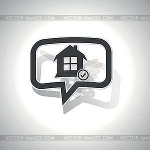 Изогнутые выберите значок дом сообщение - иллюстрация в векторе