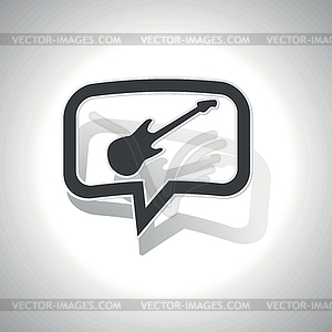 Curved guitar message icon - vector image