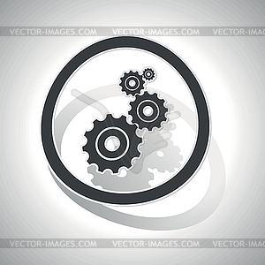 Curved settings sign icon - vector clipart