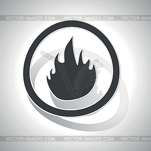 Curved fire sign icon - vector clipart