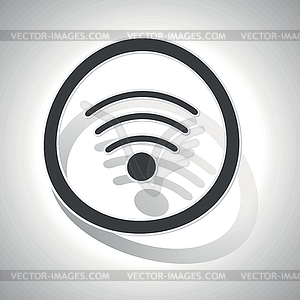 Curved Wi-Fi sign icon - vector clipart