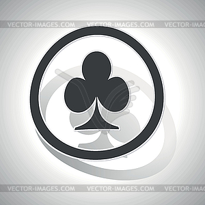 Curved clubs sign icon - vector clipart