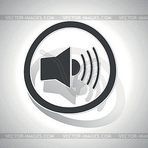 Curved loudspeaker sign icon - vector clipart