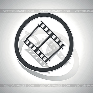 Curved movie sign icon - vector clipart