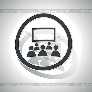 Curved cinema sign icon - vector clipart
