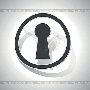 Curved keyhole sign icon - vector EPS clipart