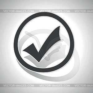 Select sign sticker, curved - vector image