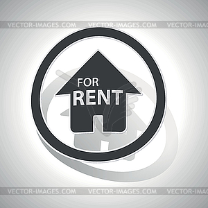 Rental house sign sticker, curved - vector image