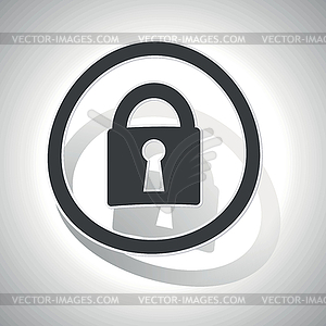 Locked sign sticker, curved - vector EPS clipart