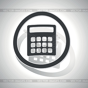 Калькулятор знак стикер, изогнутые - изображение в векторе