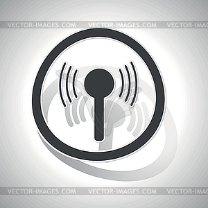 Signal sign sticker, curved - vector image