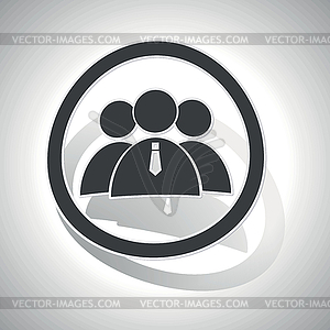 User group sign sticker, curved - vector clipart