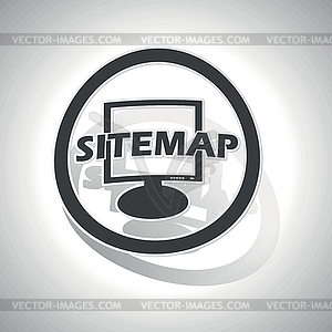 Sitemap sign sticker, curved - vector image