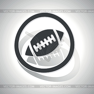 Rugby sign sticker, curved - vector image