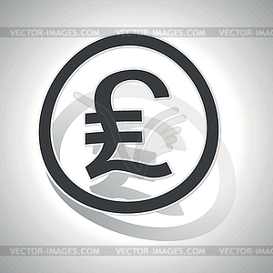 Pound sterling sign sticker, curved - vector clipart / vector image