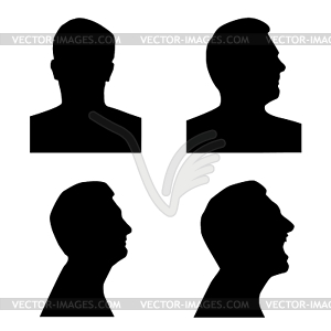 Profile silhouette set - vector clipart