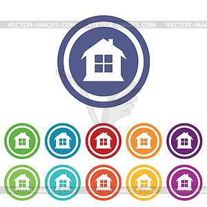 House signs colored set - vector EPS clipart