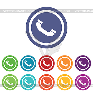 Call signs colored set - vector clipart