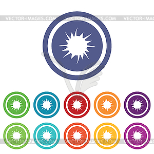 Burst signs colored set - vector clipart