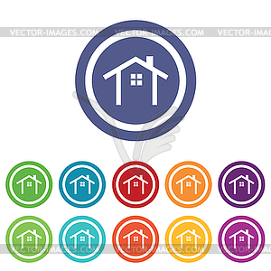 Cottage signs colored set - vector clipart
