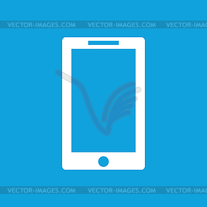 Tablet icon on blue - vector EPS clipart