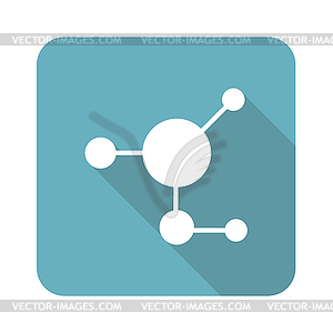 Molecule icon, square - vector image