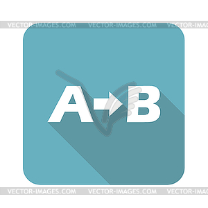 A-B logic icon, square - vector clipart