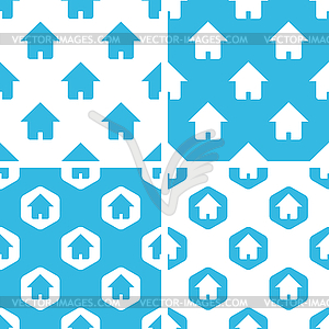 Home patterns set - vector clipart