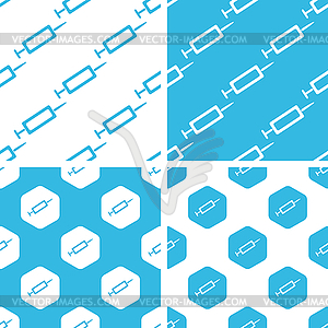 Syringe patterns set - vector clipart