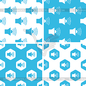 Loudspeaker patterns set - vector image