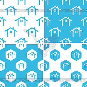 Cottage patterns set - stock vector clipart