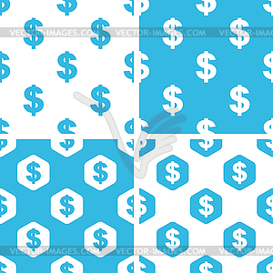 Dollar patterns set - vector clip art