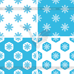 Snowflake patterns set - vector clipart