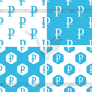 Rouble patterns set - vector image