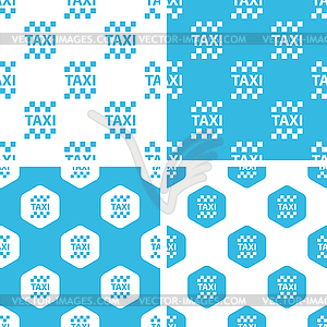 Taxi patterns set - vector image